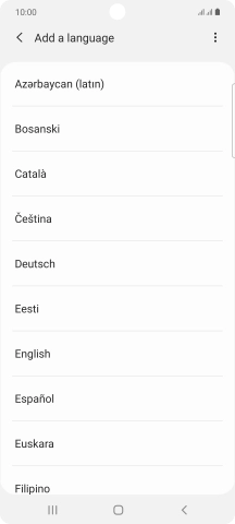 Press the required language.