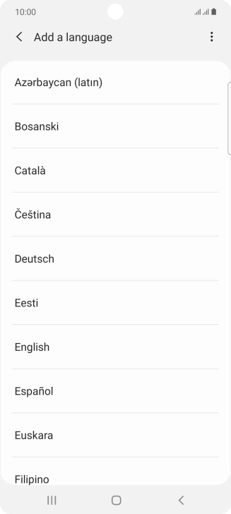 Press the required language.