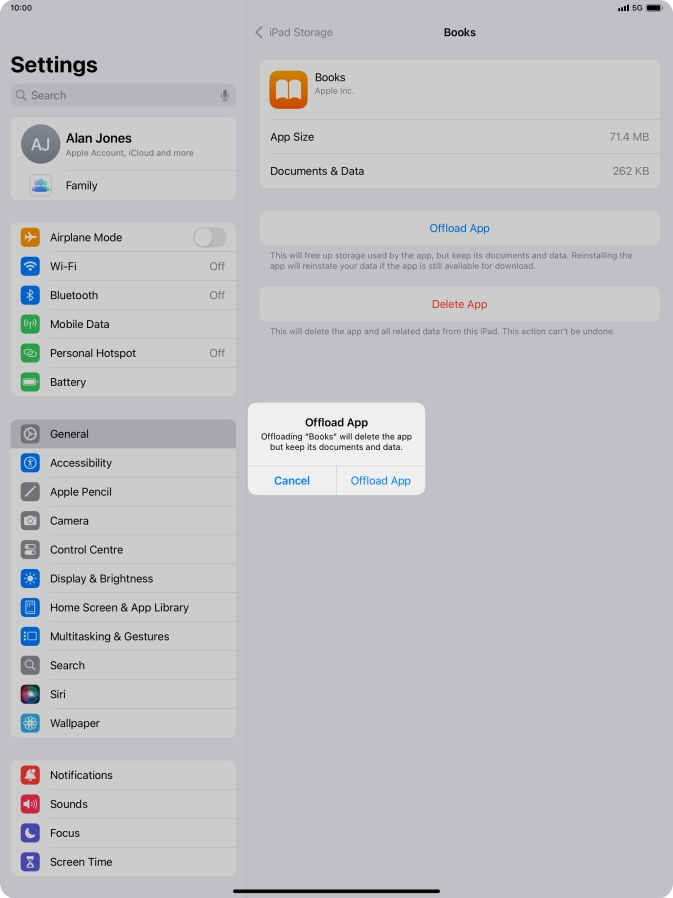 Press Offload App.
