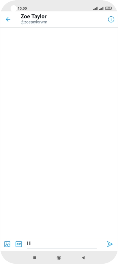 Write the required message and press the send icon.
