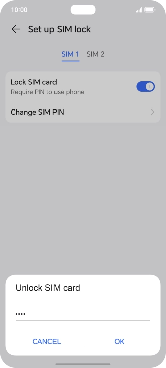 Key in your PIN and press OK.