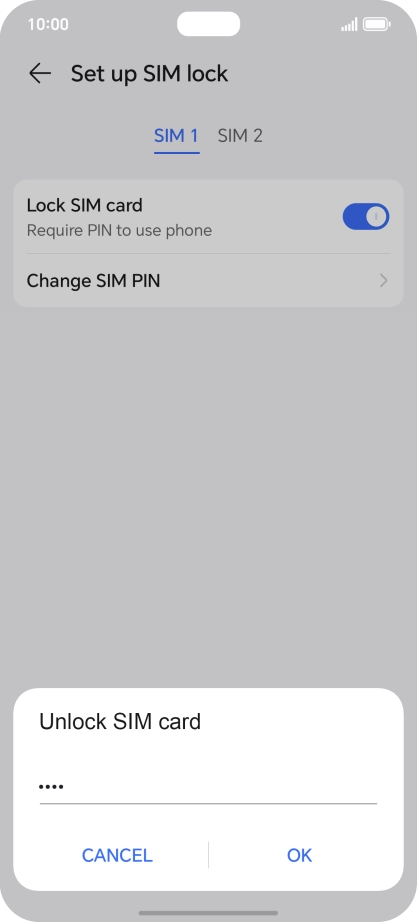 Key in your PIN and press OK.