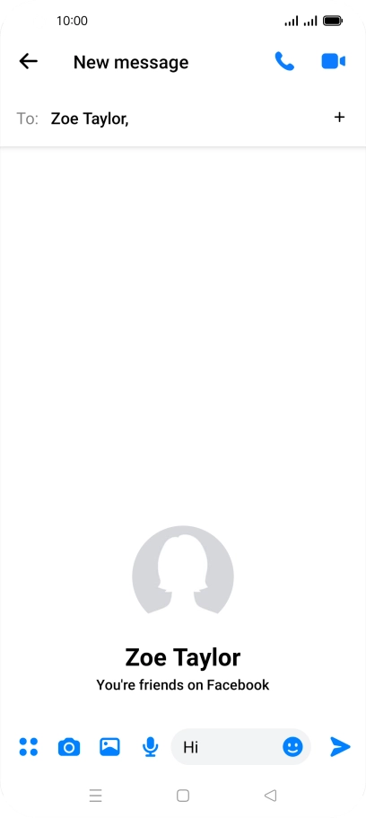 Write the required message and press the send icon.