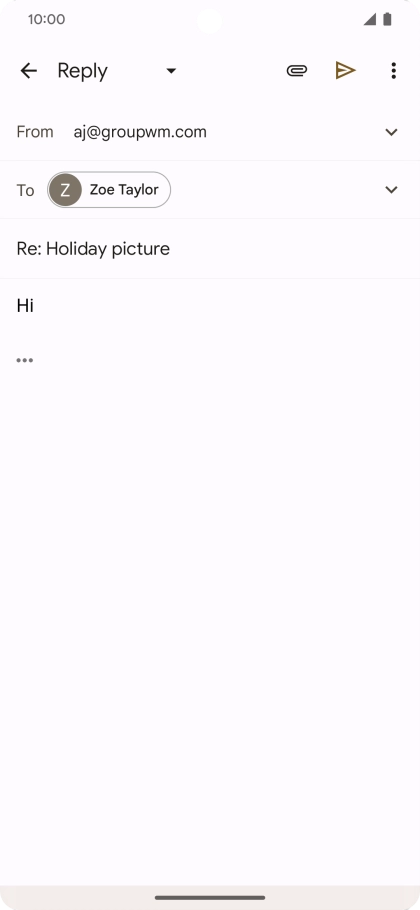Write the required text and press the send icon.