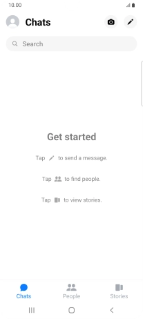 Press the search field and key in the first letters of the recipient's name.