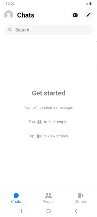 Press the search field and key in the first letters of the recipient's name.