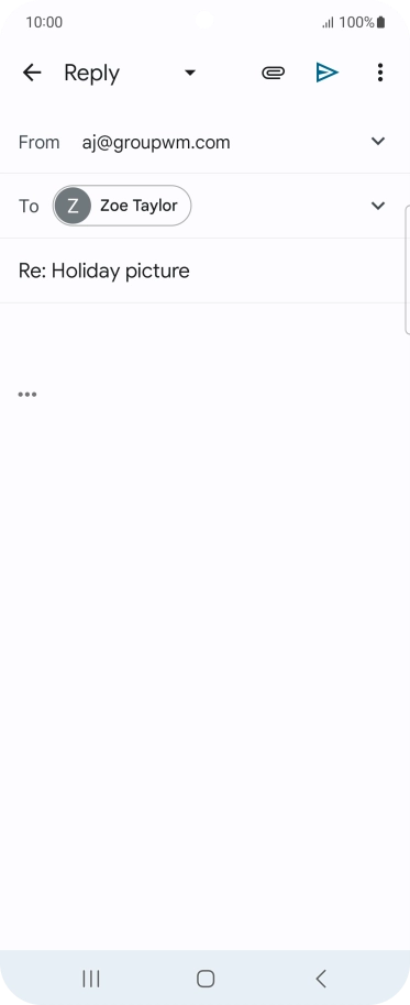 Press the text input field and key in the required text.