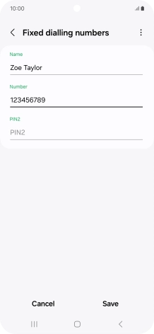 Press PIN2 and key in your PIN2. The default PIN2 is 1111.