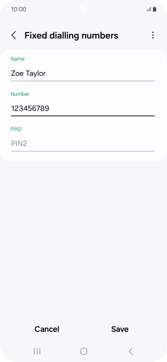 Press PIN2 and key in your PIN2. The default PIN2 is 1111.