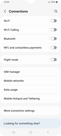 Press Data usage.