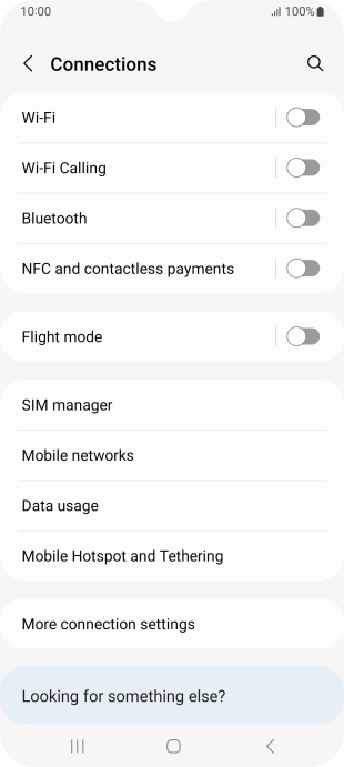 Press Data usage.