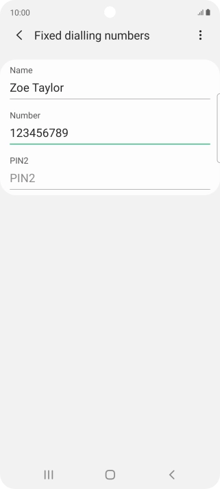 Press PIN2 and key in your PIN2. The default PIN2 is 1111.