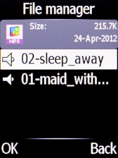 Highlight the required ring tones to hear them.