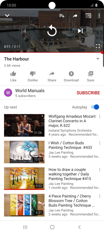 Press the Home key to return to the home screen.