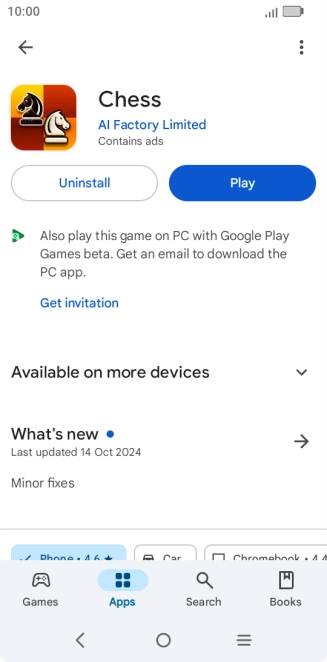 Press Uninstall.