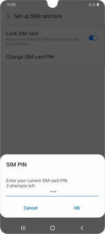 Key in your current PIN and press OK.