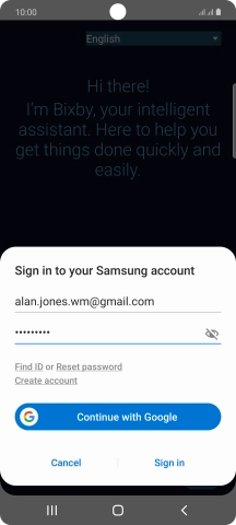 Press Sign in.