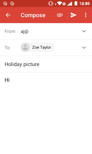 Write the required text and press the send icon.