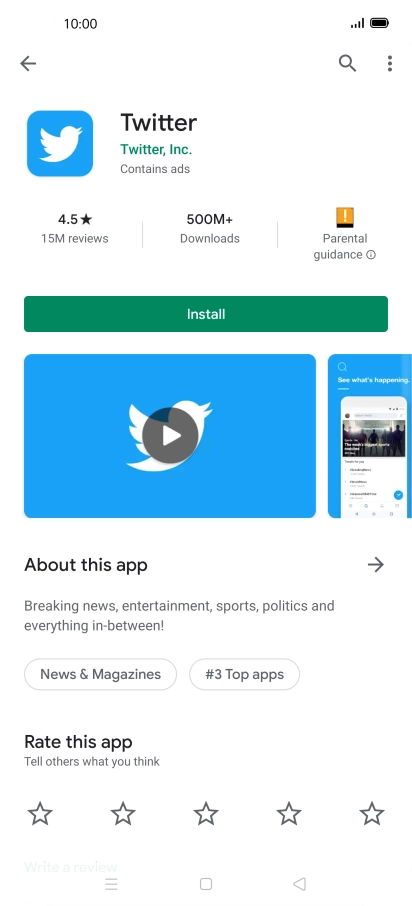 Press Install and follow the instructions on the screen to install the app.