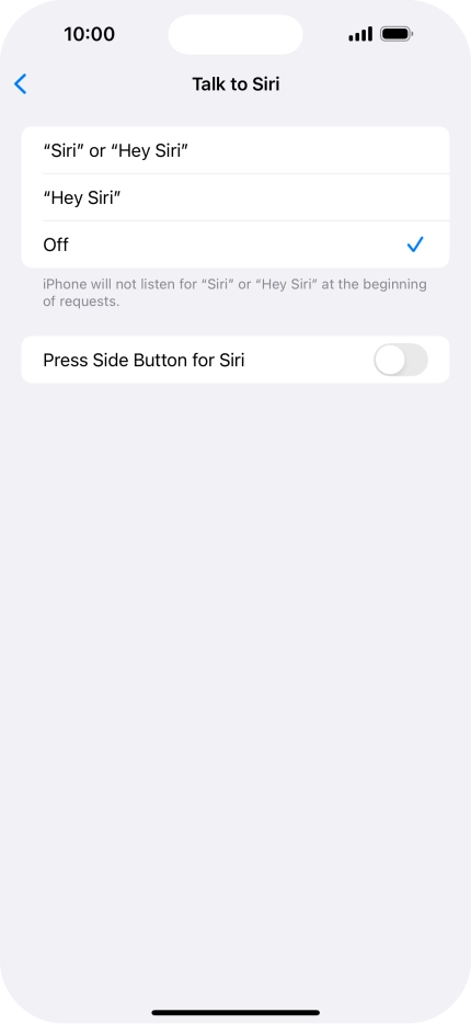 Press the indicator next to 