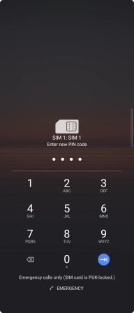 Key in a new four-digit PIN and press arrow right.