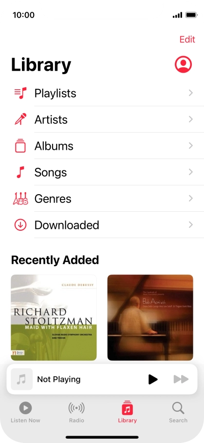 Press Playlists.