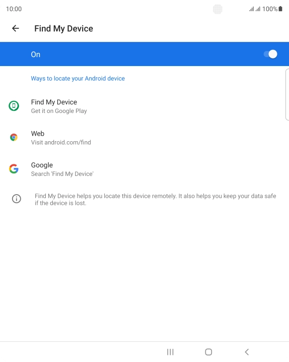 Press the Home key to return to the home screen.