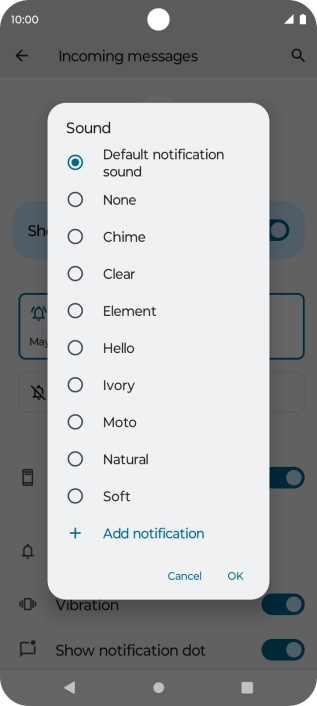 Press the required message tones to hear them.
