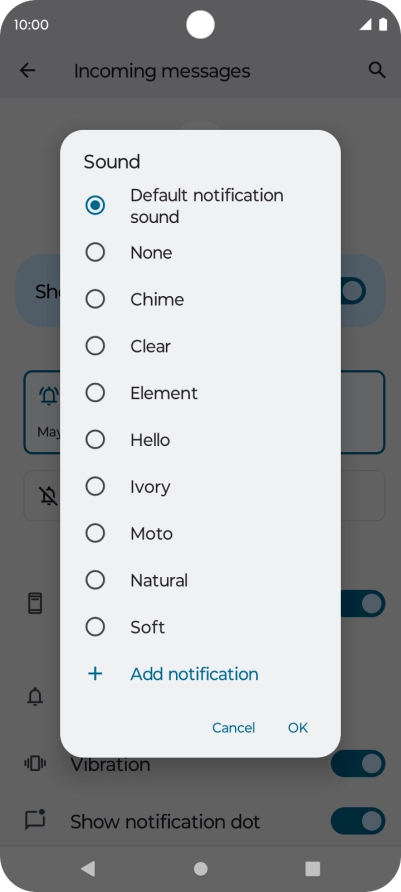 Press the required message tones to hear them.