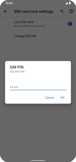 Key in your current PIN and press OK.