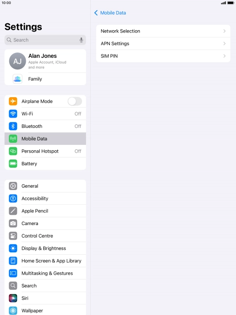 Press APN Settings.