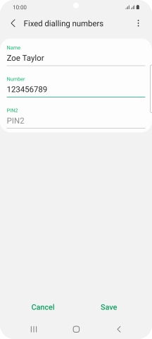 Press PIN2 and key in your PIN2. The default PIN2 is 1111.