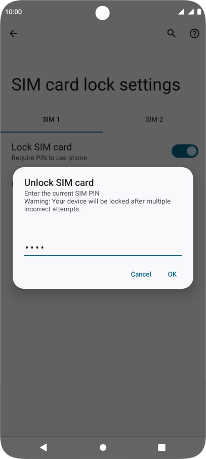 Key in your PIN and press OK.