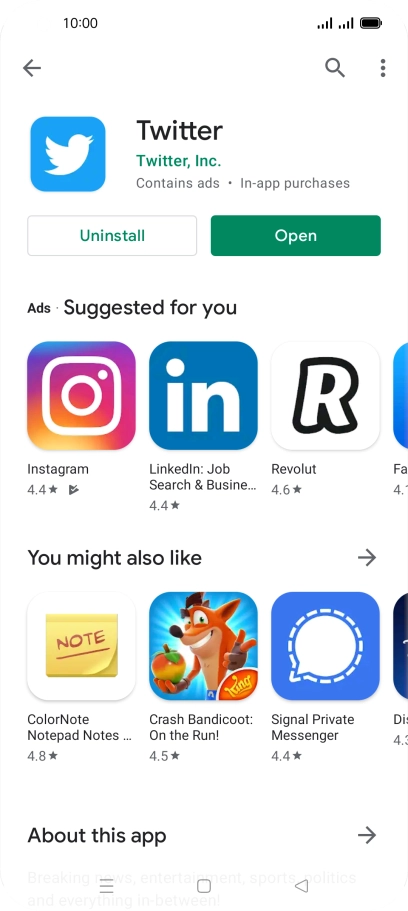 Press the Home key to return to the home screen.