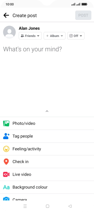 Press the text input field.