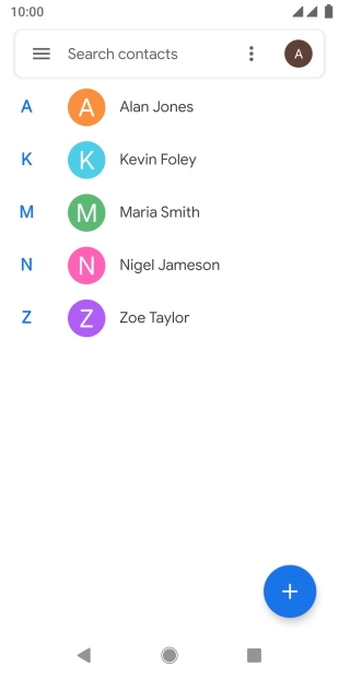Press the new contact icon.