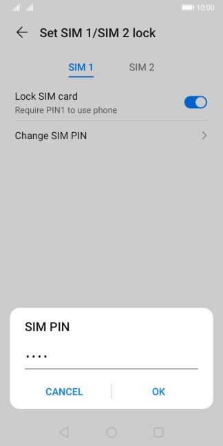 Key in the new PIN again and press OK.