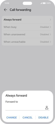 Press DISABLE.