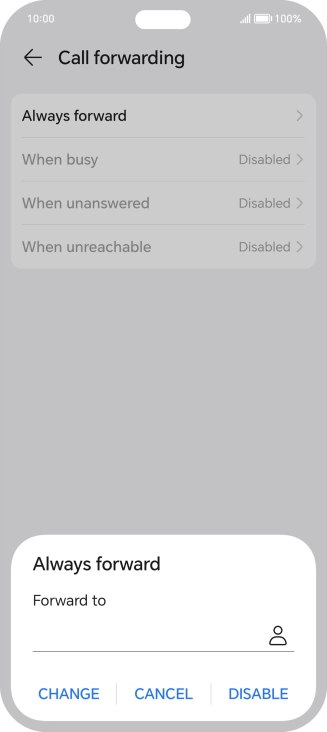 Press DISABLE.