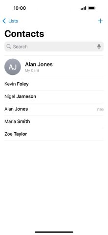 Press the new contact icon.
