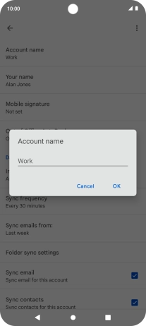 Key in the required account name and press OK.