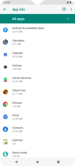 Press the required app.