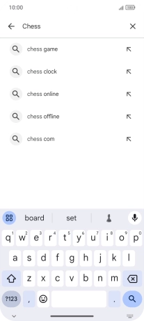 Key in the name or subject of the required app and press the search icon.