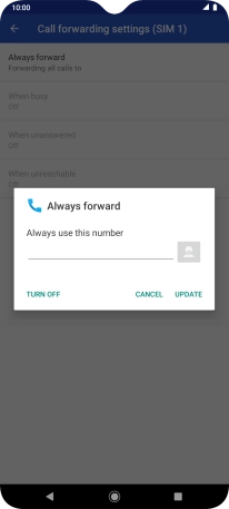 Press TURN OFF.