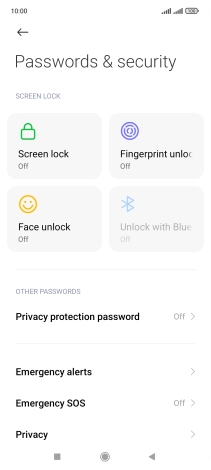 Press Fingerprint unlock.