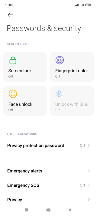 Press Fingerprint unlock.