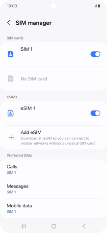 Press Mobile data.