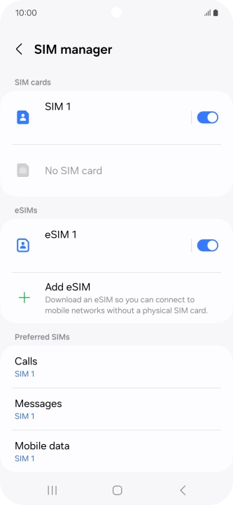 Press Mobile data.