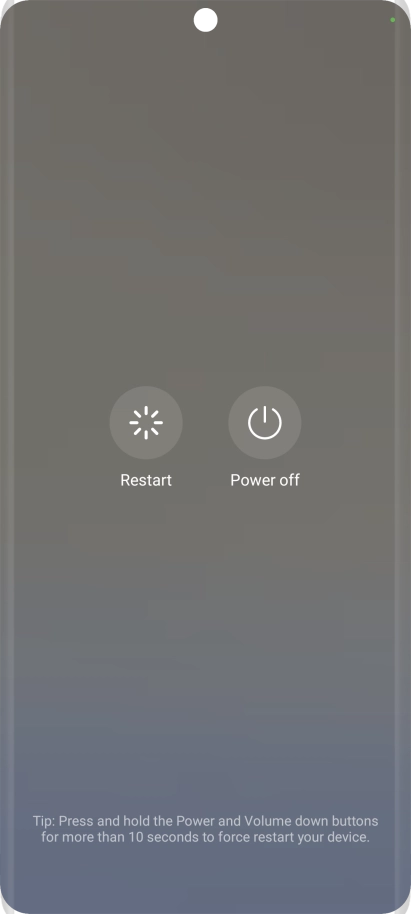 Press Power off.