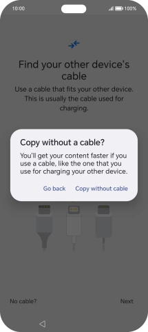 Press Copy without cable.